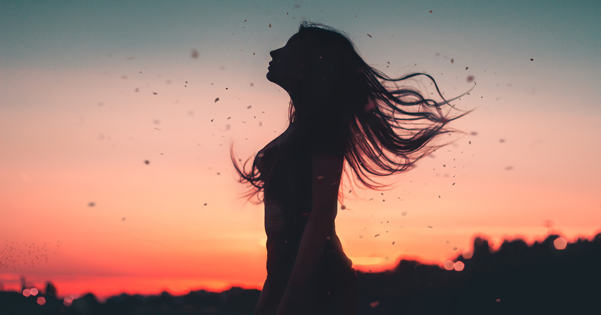 Loving the Dream Space lady with her hair swaying in a wind in lucid dreaming